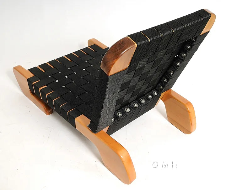 Wooden Canoe Fabric Seat with back support