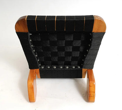 Wooden Canoe Fabric Seat with back support