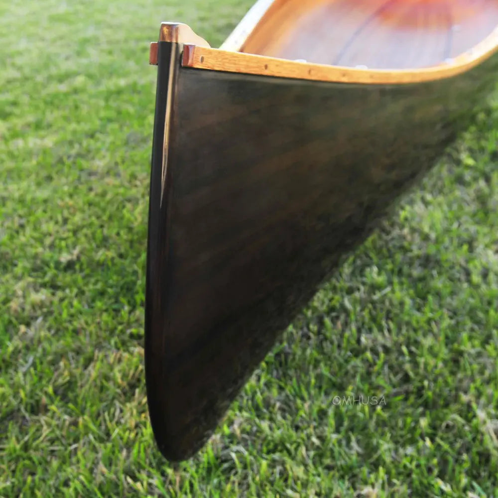 Wooden Canoe Dark Stained Finish 18 ft