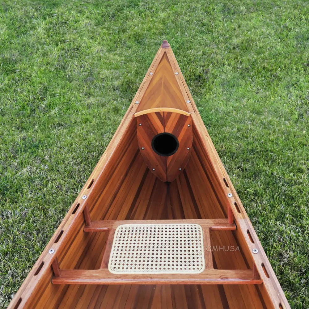 Wooden Canoe Dark Stained Finish 18 ft