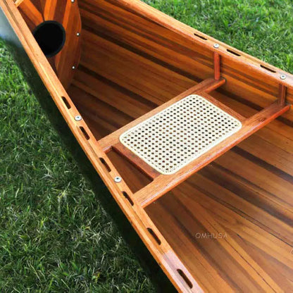 Wooden Canoe Dark Stained Finish 18 ft