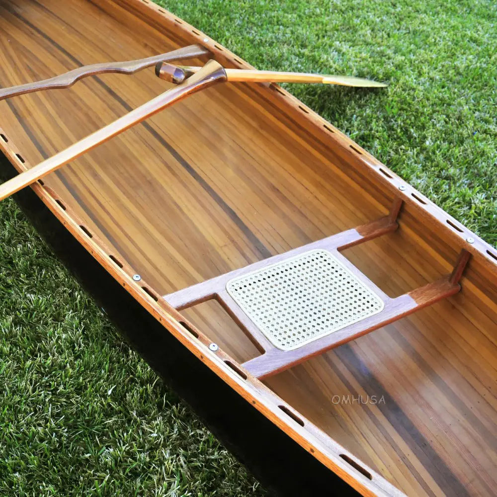 Wooden Canoe Dark Stained Finish 18 ft