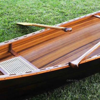 Wooden Canoe Dark Stained Finish 18 ft