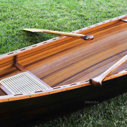 Wooden Canoe Dark Stained Finish 18 ft