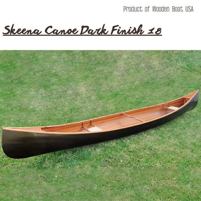 Wooden Canoe Dark Stained Finish 18 ft
