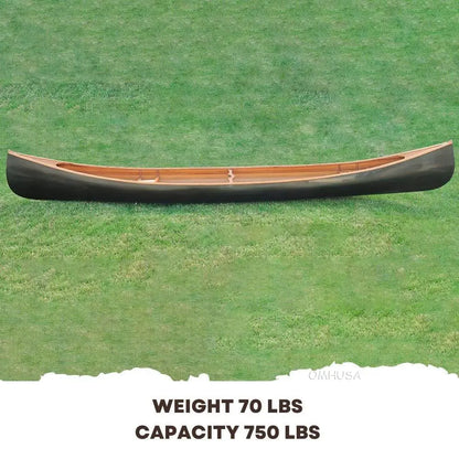 Wooden Canoe Dark Stained Finish 18 ft