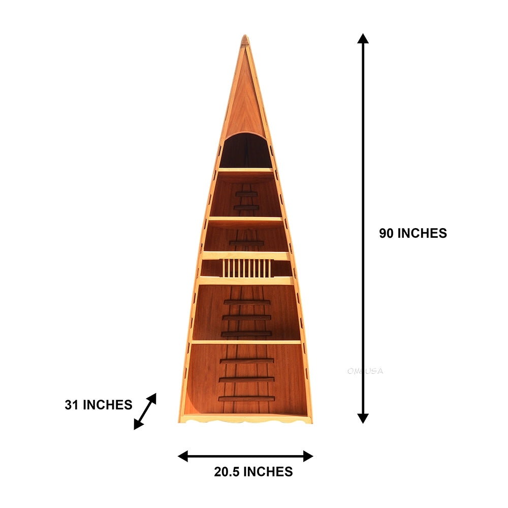 Wooden Canoe Book Shelf
