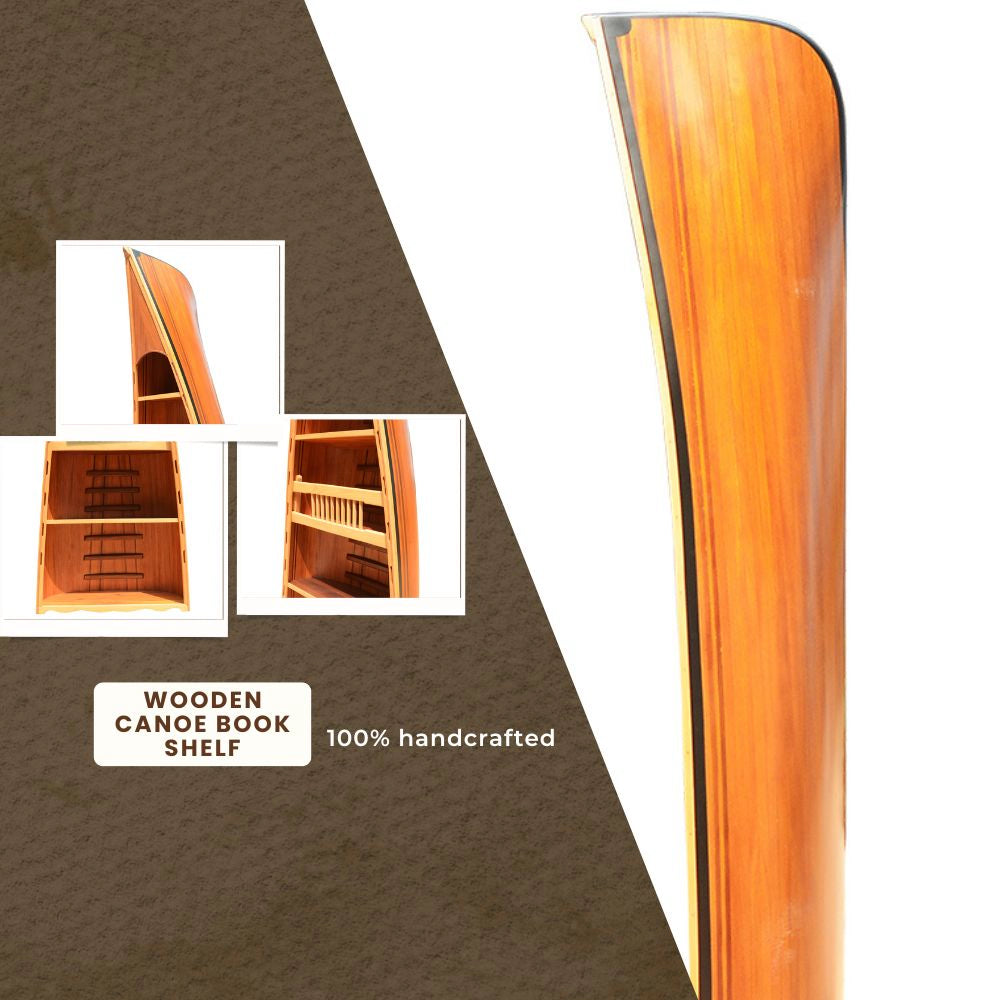 Wooden Canoe Book Shelf