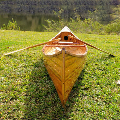 Wooden Canoe With Ribs Curved Bow 12 ft