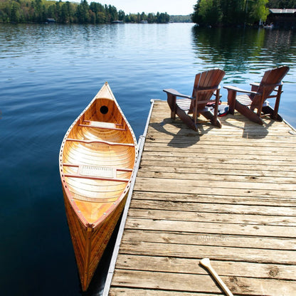Wooden Canoe With Ribs Curved Bow 12 ft