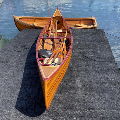 Wooden Canoe With Ribs Curved Bow 12 ft