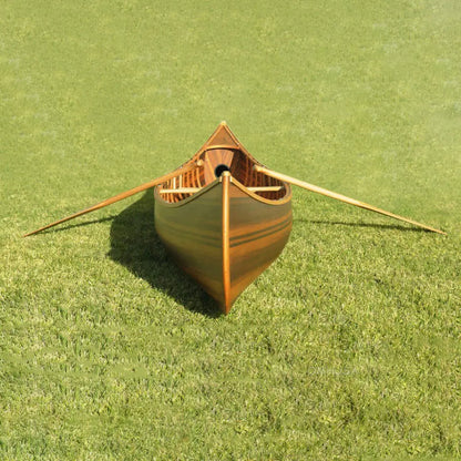 Wooden Canoe With Ribs Curved Bow Matte Finish 12ft