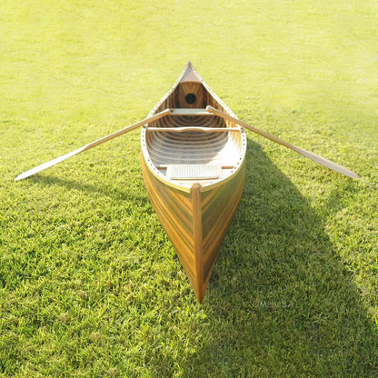 Wooden Canoe With Ribs Curved Bow Matte Finish 12ft