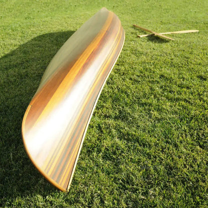 Wooden Canoe With Ribs Curved Bow Matte Finish 12ft