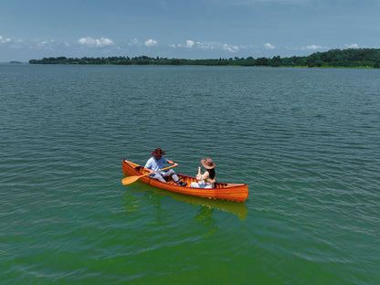 Wooden Canoe With Ribs Curved Bow Matte Finish 12ft