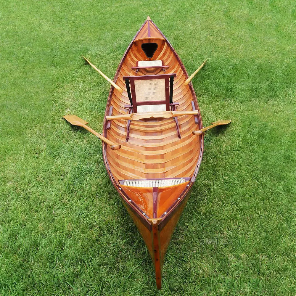 Traditional Wooden Canoe With Ribs