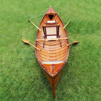 Traditional Wooden Canoe With Ribs