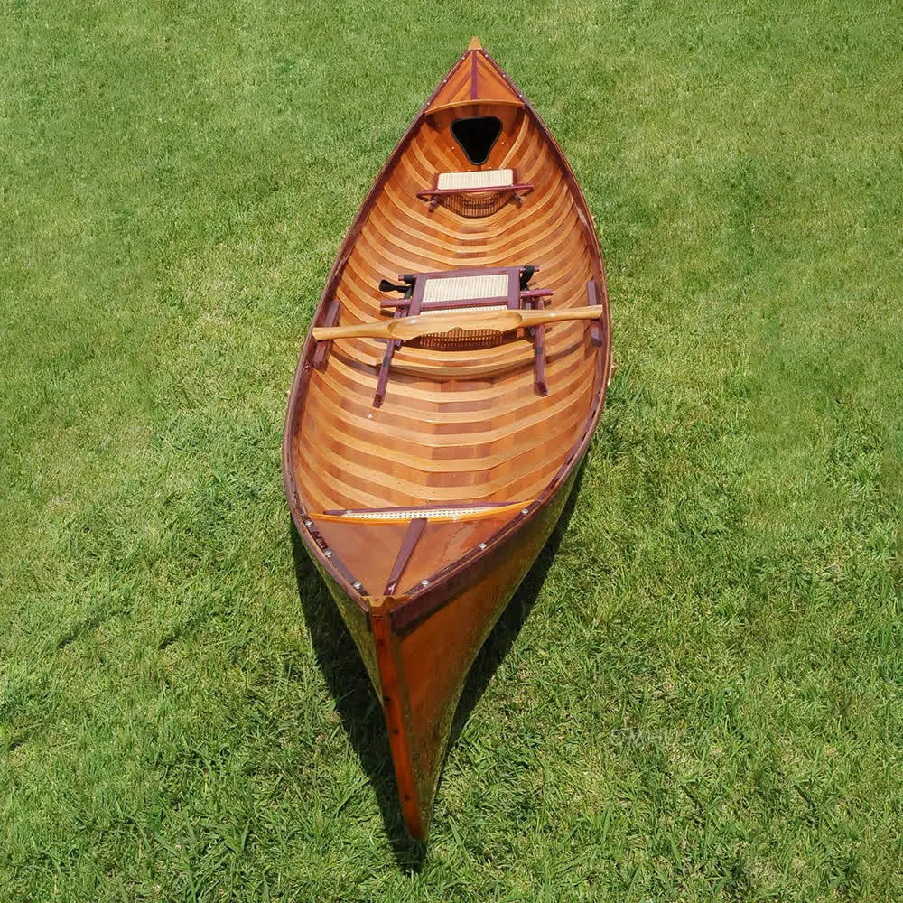 Traditional Wooden Canoe With Ribs