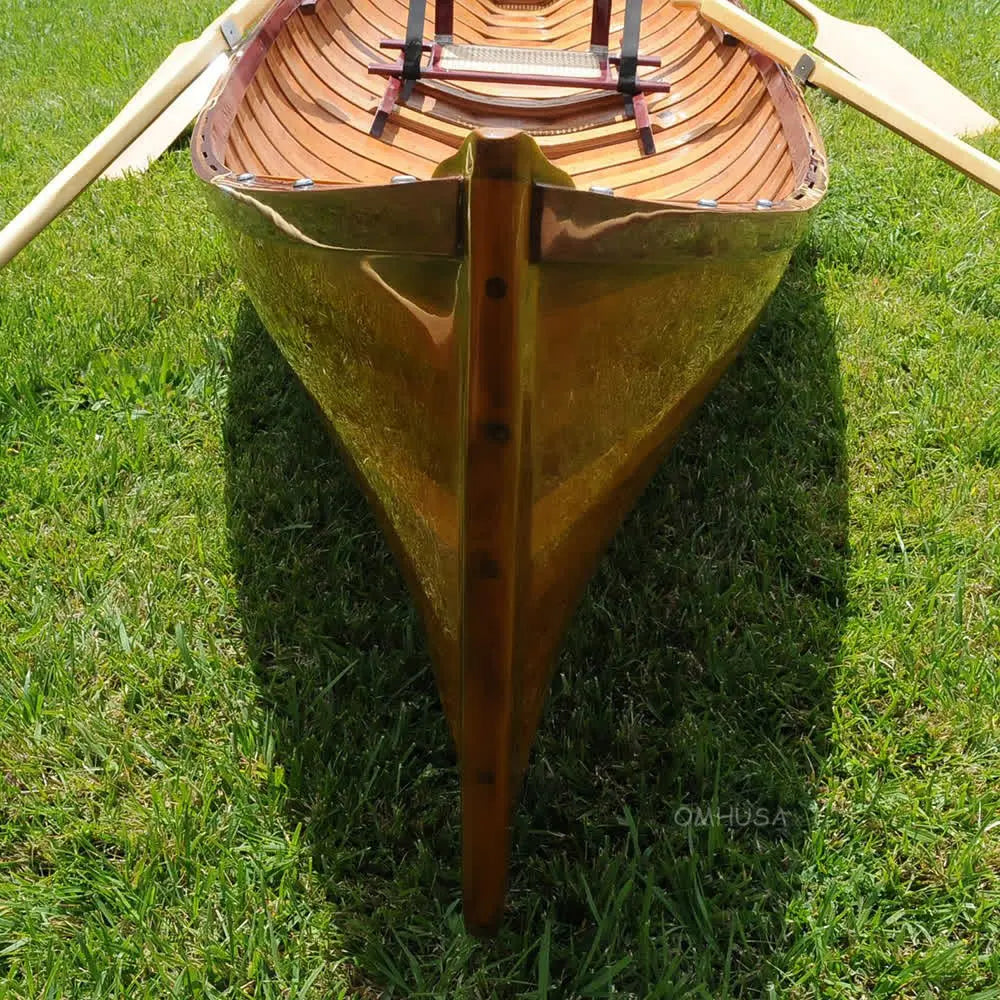 Traditional Wooden Canoe With Ribs