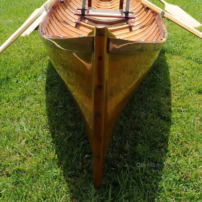 Traditional Wooden Canoe With Ribs
