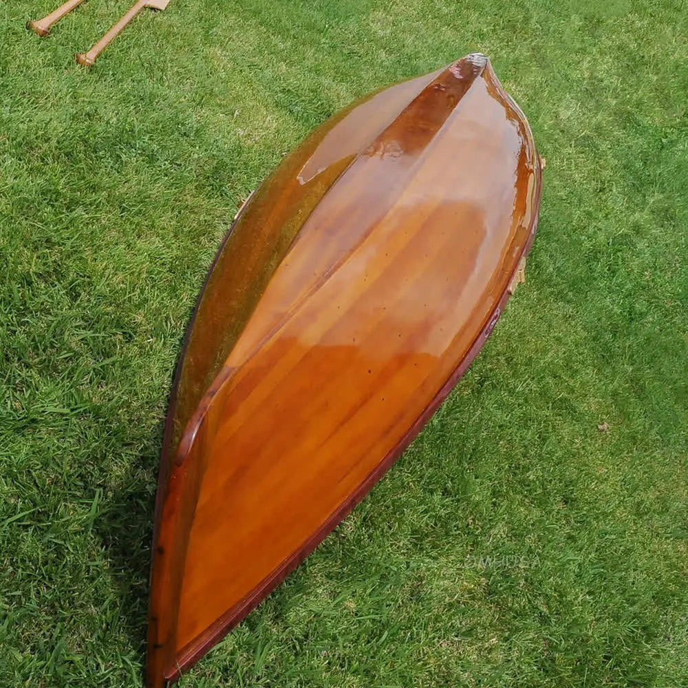 Traditional Wooden Canoe With Ribs