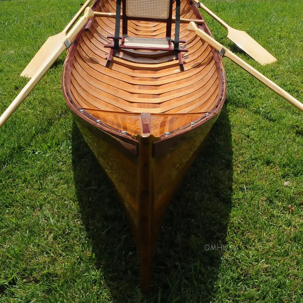 Traditional Wooden Canoe With Ribs