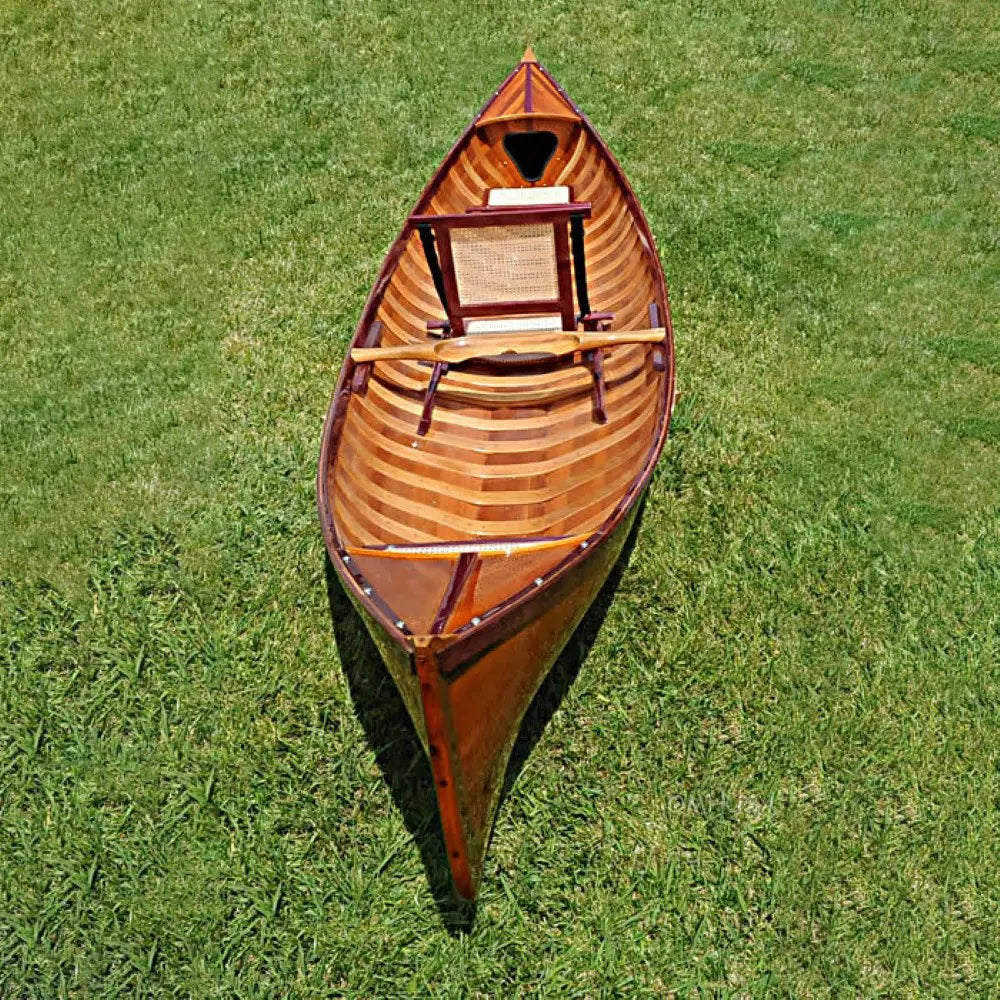 Traditional Wooden Canoe With Ribs