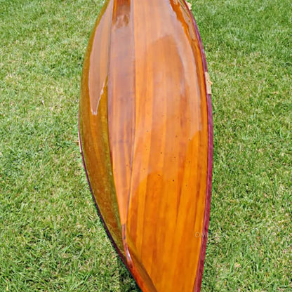 Traditional Wooden Canoe With Ribs