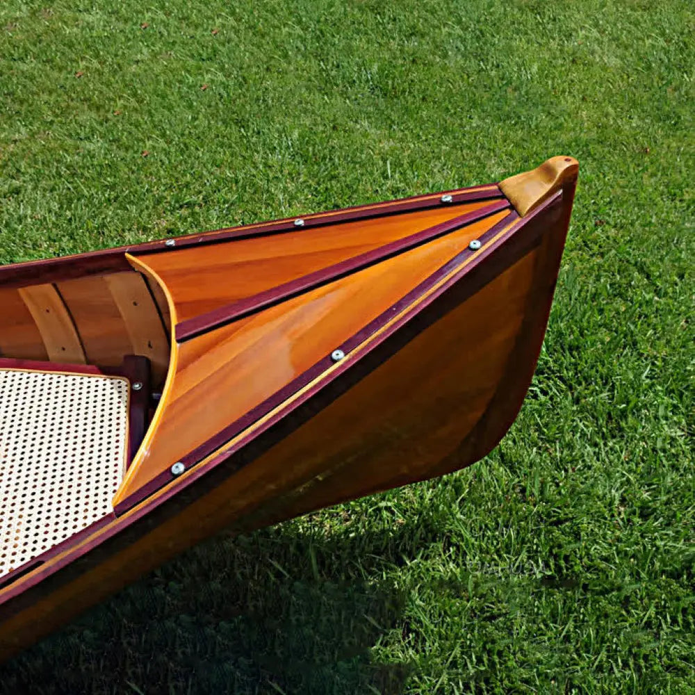 Traditional Wooden Canoe With Ribs