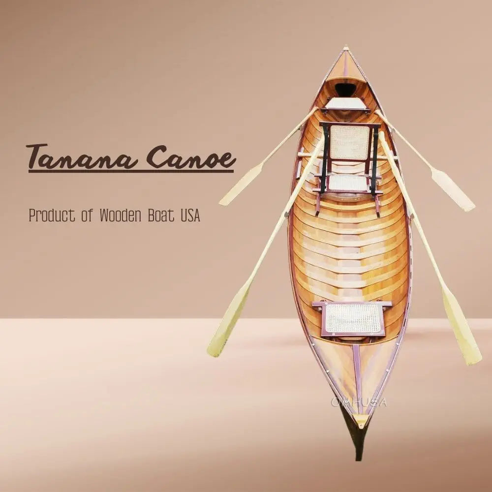 Traditional Wooden Canoe With Ribs