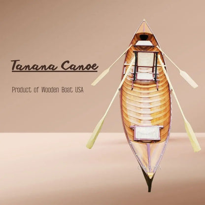 Traditional Wooden Canoe With Ribs