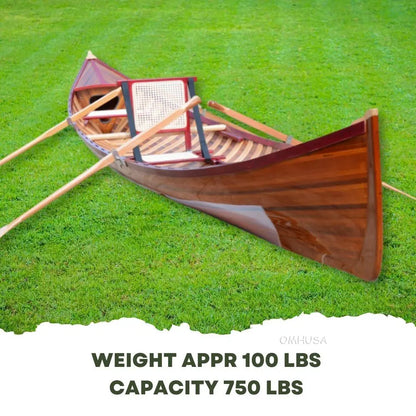 Traditional Wooden Canoe With Ribs