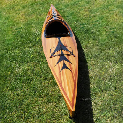 Wooden Kayak with arrows design 17 ft