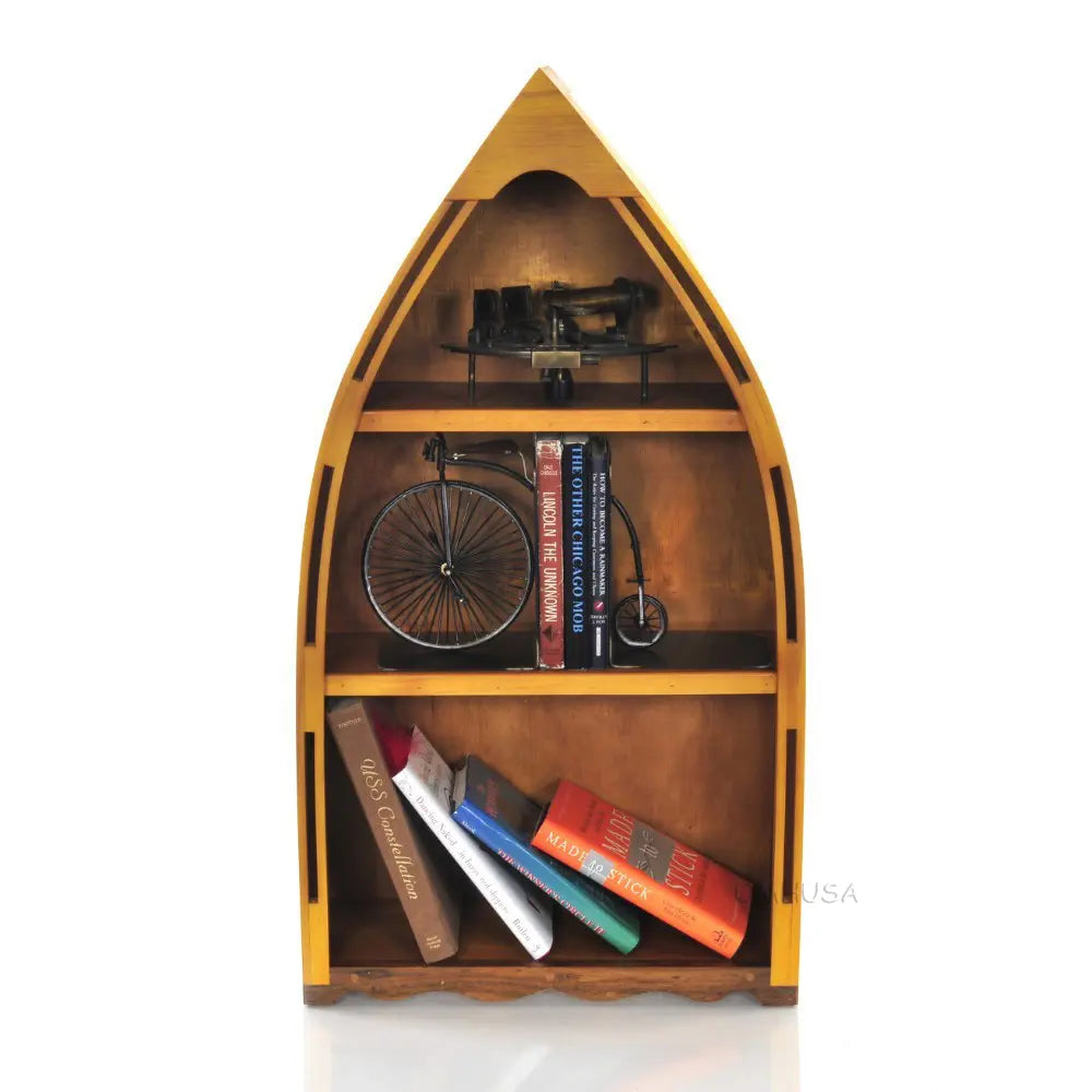 Wooden Canoe Book Shelf Small
