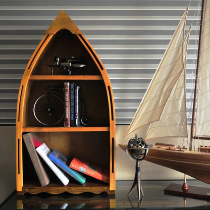 Wooden Canoe Book Shelf Small