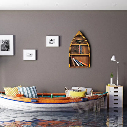 Wooden Canoe Book Shelf Small