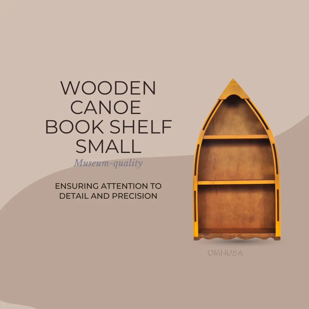 Wooden Canoe Book Shelf Small