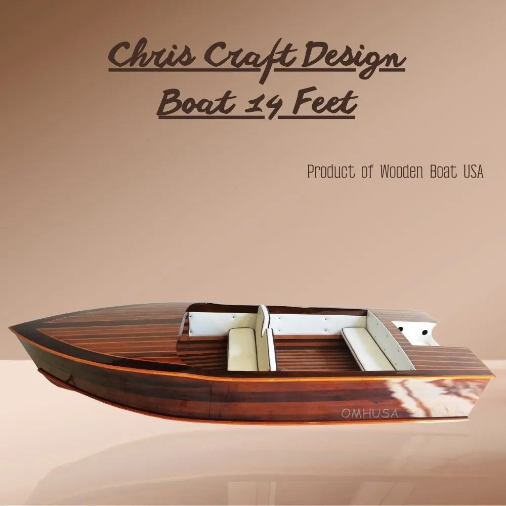 Chris Craft Design Classic Wooden Runabout Boat 14.5 Foot - Custom Build Deposit