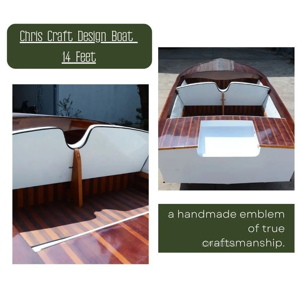Chris Craft Design Classic Wooden Runabout Boat 14.5 Foot - Custom Build Deposit