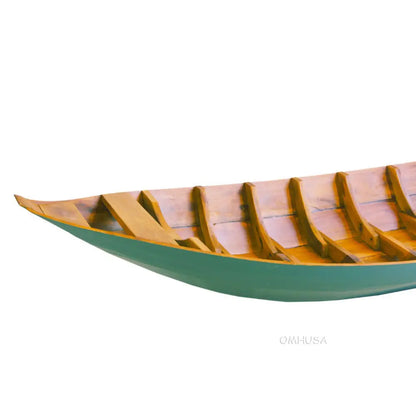 South East Asia Sampan Boat Teal Bottom Thuyen Ba La Tam Ban