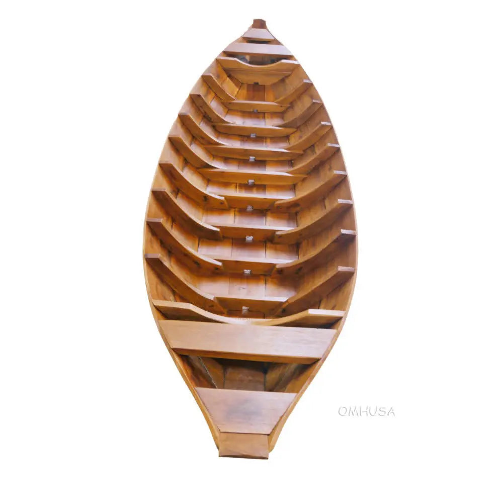 South East Asia Sampan Boat Teal Bottom Thuyen Ba La Tam Ban