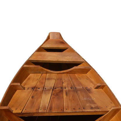 South East Asia Sampan Boat Red Bottom Thuyen Ba La Tam Ban