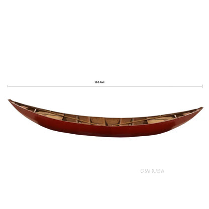 South East Asia Sampan Boat Red Bottom Thuyen Ba La Tam Ban