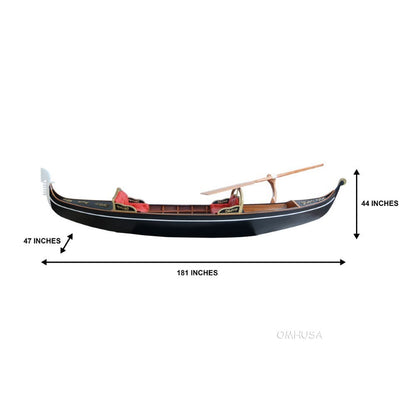 Venetian Gondola Wooden Boat 15ft