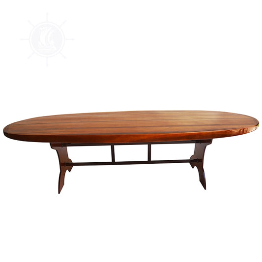 Wooden Single Paddle Board Dining Table 30 Inches Tall