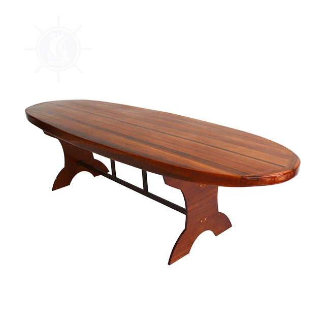 Wooden Single Paddle Board Dining Table 30 Inches Tall