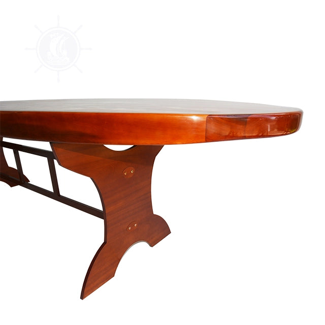 Wooden Single Paddle Board Dining Table 30 Inches Tall