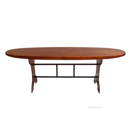 Wooden Single Paddle Board Bar Table 39.4 Inches Tall