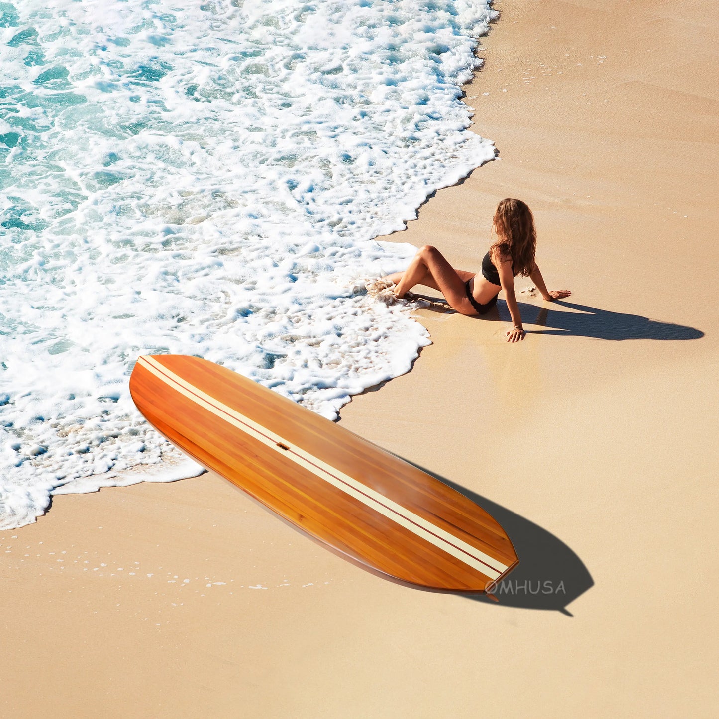 Paddle Board in Red Wood Grain 11ft with 1 fin