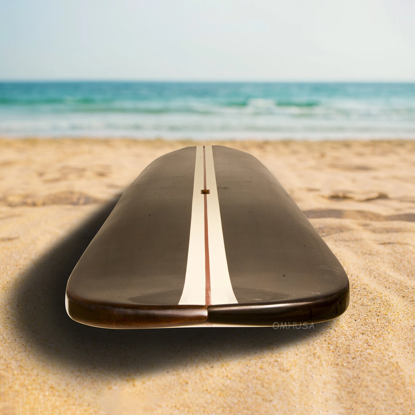 Paddle Board in Dark Painted Wood 11ft with 1 fin